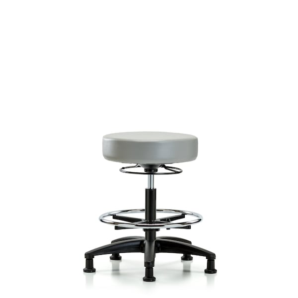 Bench Stool, Med, Vinyl, CF, Glides, Dov