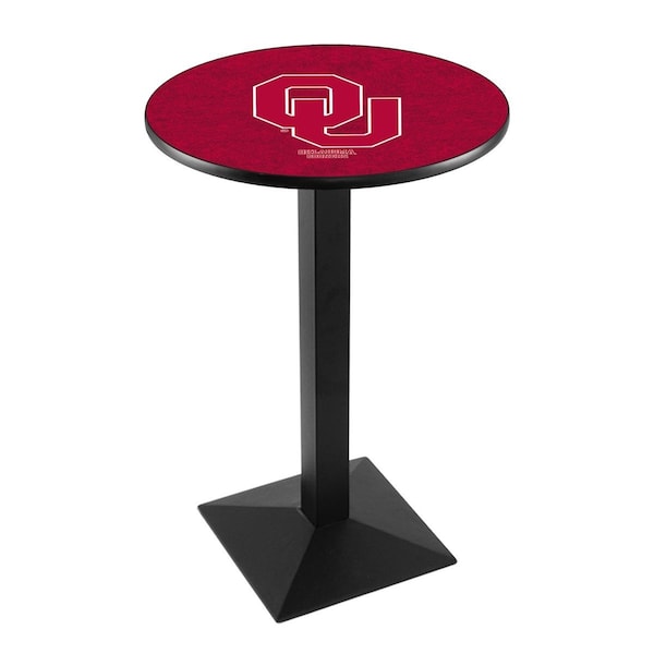 42" Blk Wrinkle Oklahoma Pub Table, 36" dia. Top