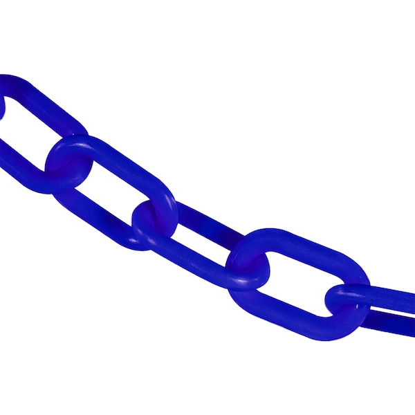2" x 100' Traffic Blue Heavy Duty Plastic Safety Chain