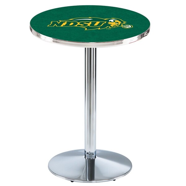 36" Chrome North Dakota State Pub Table, 36" dia. Top