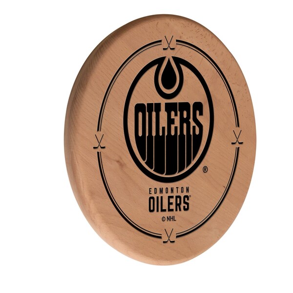 Edmonton Oilers 13" Laser Engraved Solid Wood Sign