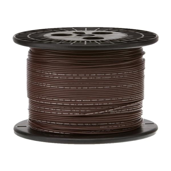 16 AWG Gauge UL1061 Stranded Hook Up Wire, 300V, 0080 Diameter, Brown, 500 ft Length