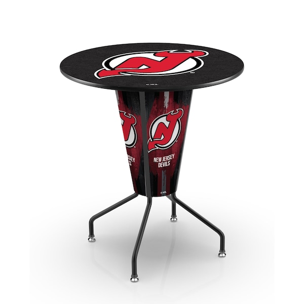 Lighted 42" Black New Jersey Devils Pub Table