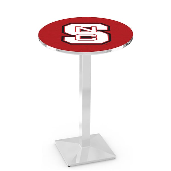 42" Chrome North Carolina State Pub Table, 36" dia. Top