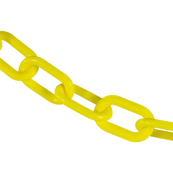 2" x 200' Yellow Heavy Duty Plastic Safety Chain