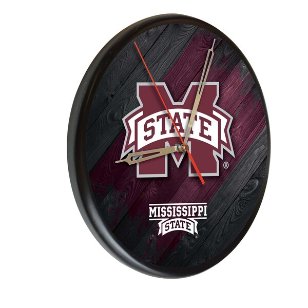 Mississippi State University 13" Solid Wood Clock