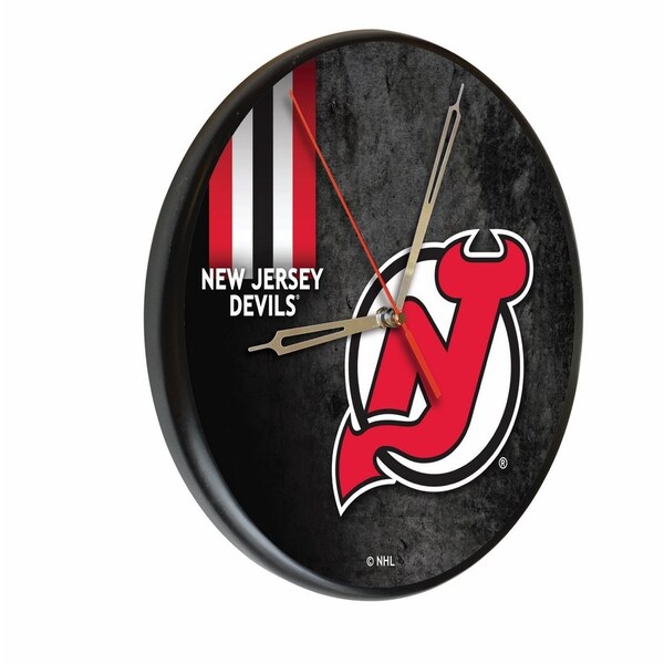New Jersey Devils 13" Solid Wood Clock