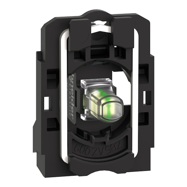Complete body light block assembly, Harmony XB5, plastic, universal LED, body fixing collar, 230.240V AC