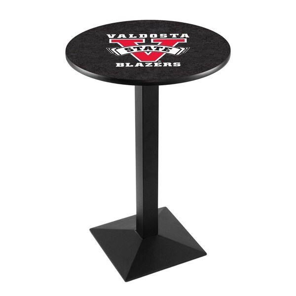36" Blk Wrinkle Valdosta State Pub Table, 36" dia. Top