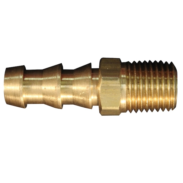 Push-Lock Fitting, 1/4" Mnpt, 3/8" Id, PK50, Brass, 50 PK