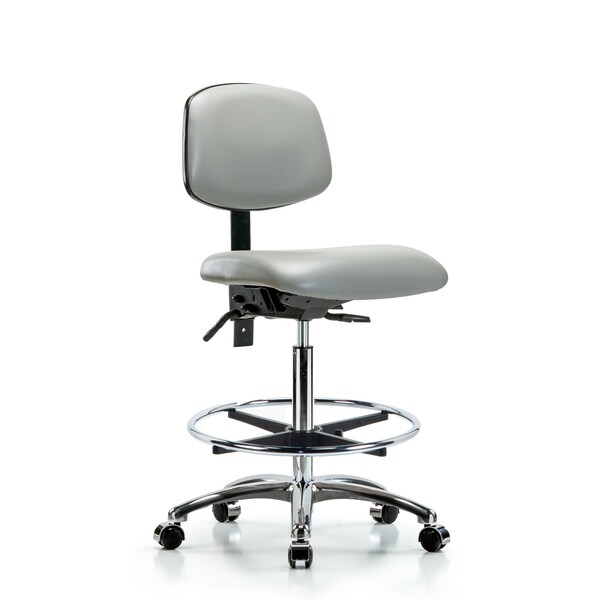 Chair, Vin, Hi Bench, Chr Tilt CF Cast, Dov, No Arms, 26" to 35-1/2" Height, Dove