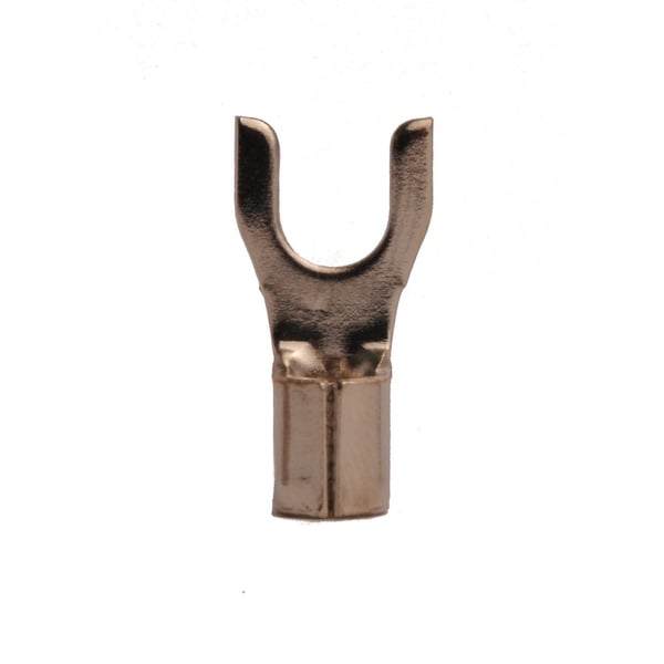 Fork Terminal, 10 AWG, 600 V, Bare Insulated, 1000 PK