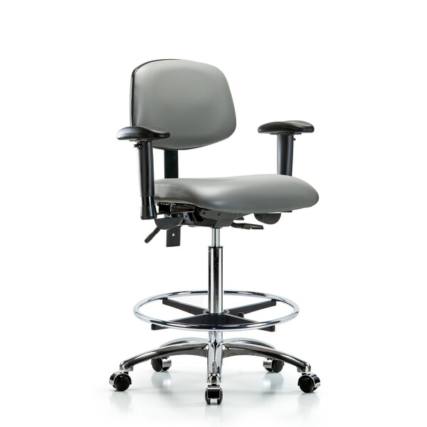 Vinyl Chair, Vinyl, Adjustable Arms