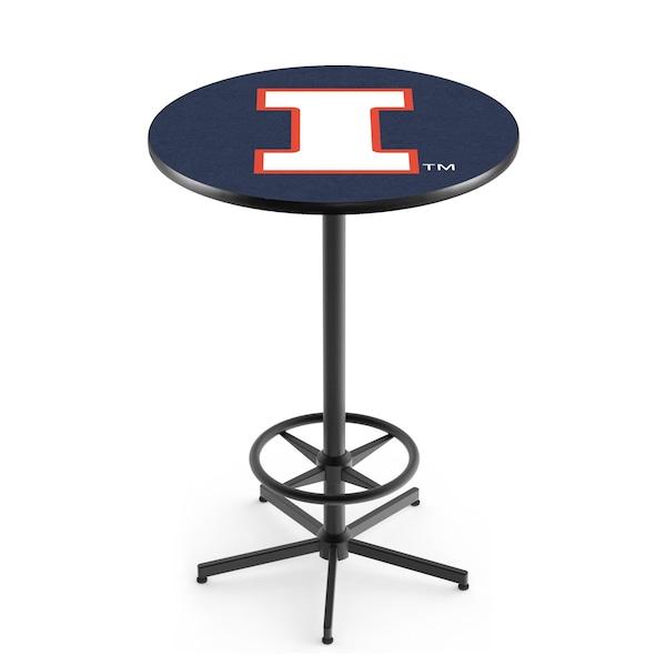 42" Black Illinois Pub Table