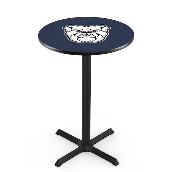 42" Blk Wrinkle Butler University Pub Table, 36" dia. Top