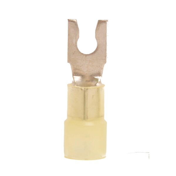 Fork Terminal, #6 Stud Size, 10 AWG, 600 V, Nylon Insulated, 500 PK