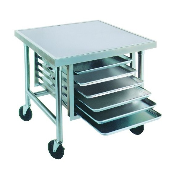 Mixer Table mobile 30 in.W x 30 in.D x 28H in. 14/304 stainless steel top