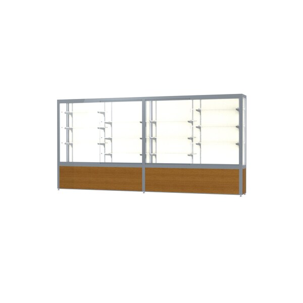 Display Case Plaque 144x66x16, Satin, LtOak