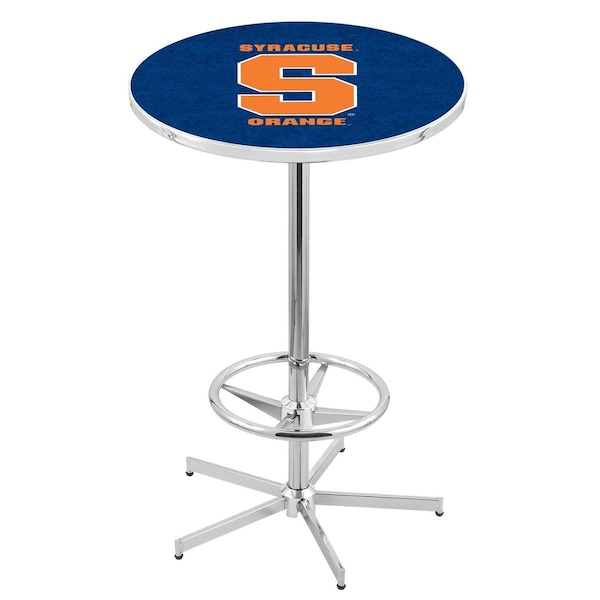 42" Chrome Syracuse Pub Table, 36" dia. Top