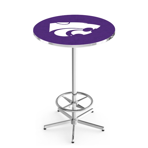 42" Chrome Kansas State Pub Table, 36" dia. Top