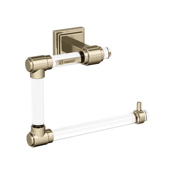 Glacio Clear/Golden Champagne Contemporary 5-7/16 in 138 mm Length Towel Ring