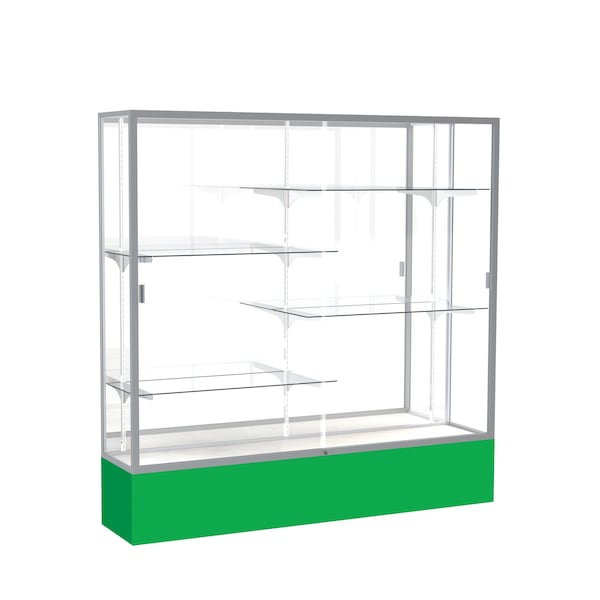 Spirit Floor Display Case 72x72x16, Mirror, Satin