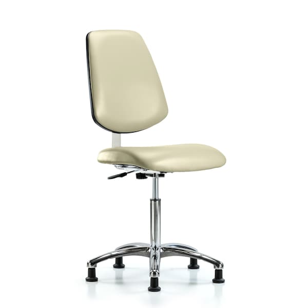 Clean Room Chair 22" to 29" Height, Vinyl, Adobe White