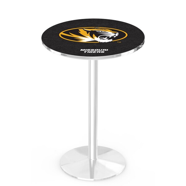 42" Chrome Missouri Pub Table, 36" dia. Top