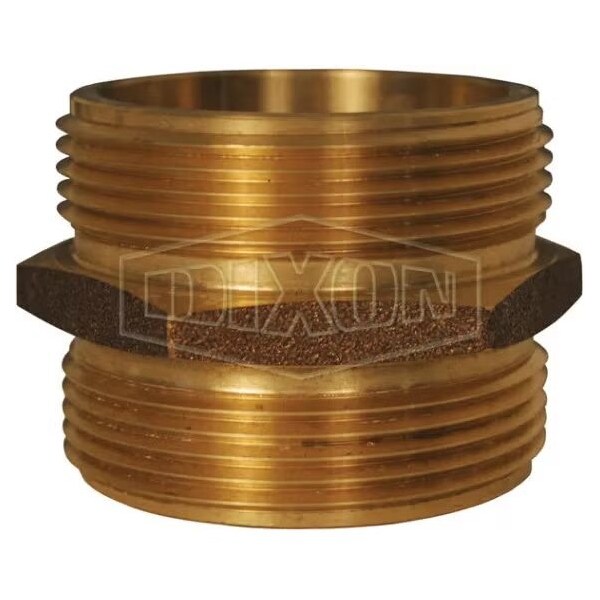 The Right Connection Domestic Double Hex Nipple, 1 in Nominal, MNPT x MNST End Style, Cast Brass, Do