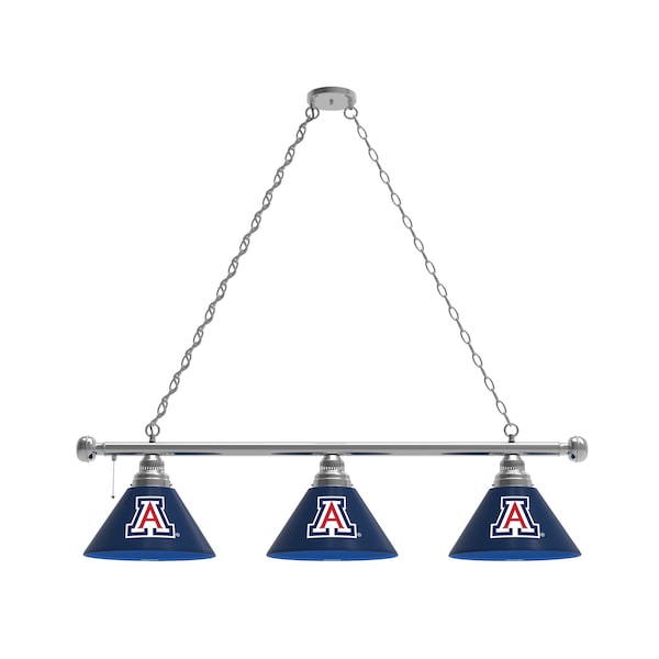 Arizona 3 Shade Billiard Light, Chrome Fixture