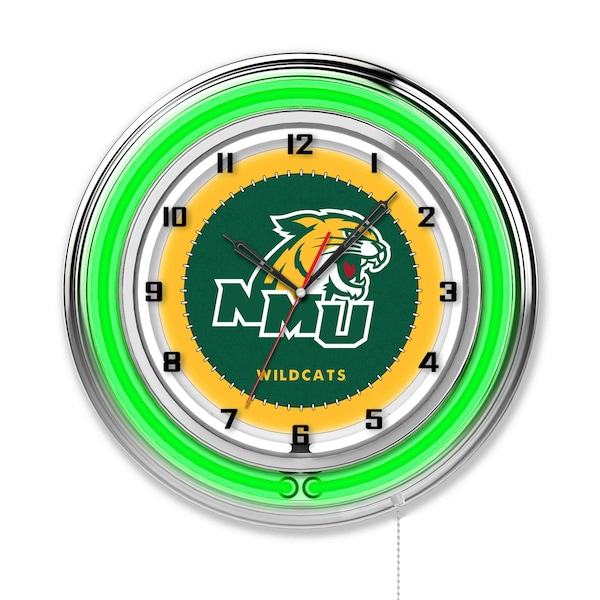 Northern Michigan University Double Neon 19" Clock