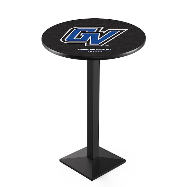 42" Blk Wrinkle Grand Valley State Pub Table, 36" dia. Top