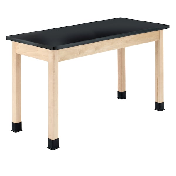 Rectangle Tbl, Plain Apron, 54" W, 56" L, 36" H, Epoxy Resin, black