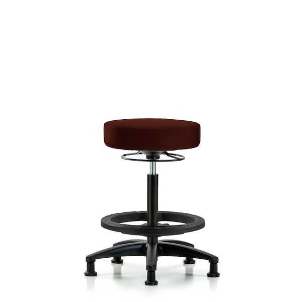 Bench Stool, Hi, Vinyl, BF, Glides, Burg
