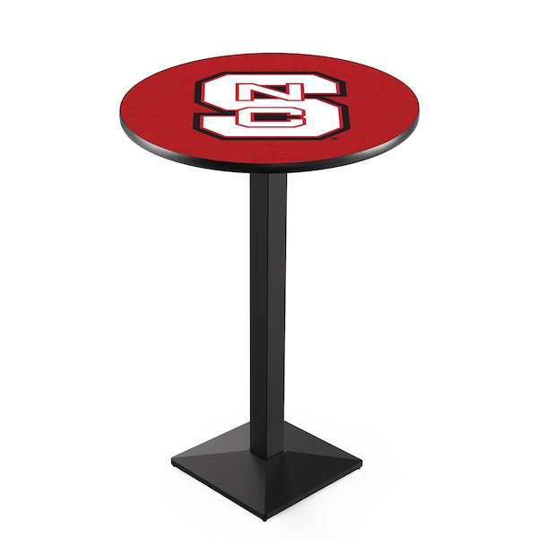 42" Blk Wrinkle North Carolina State Pub Table, 36" dia. Top