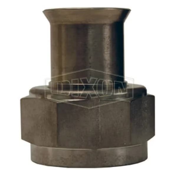 Straight Hose Fitting, 3/4-16 x 1/2 in Nominal, 37Deg Female SAE/JIC x Weld End Style, 304 SS, Domes
