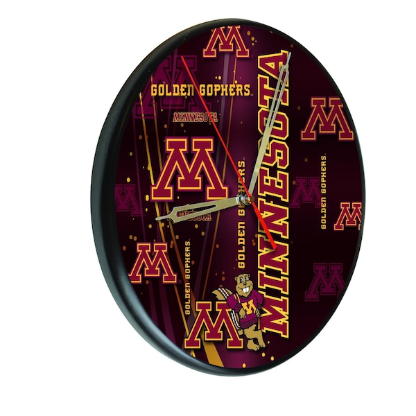 University of Minnesota 13" Solid Wood Clock