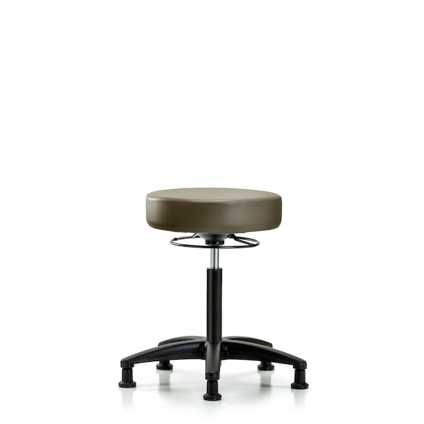 Vinyl Stool, Med Bench, Glides, Royal
