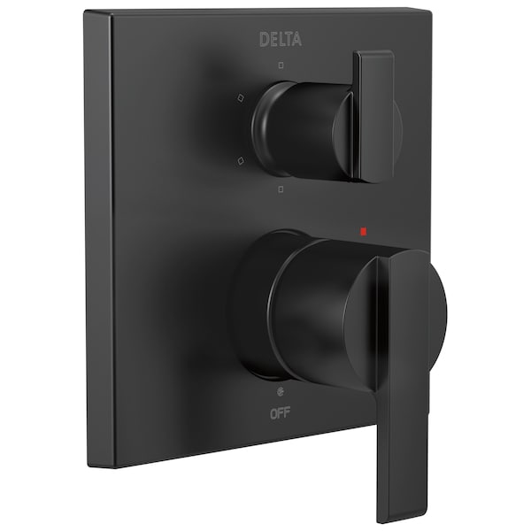 Ara Angular Modern Monitor 14 Series Valve Trim with 6-Setting Integrated Diverter