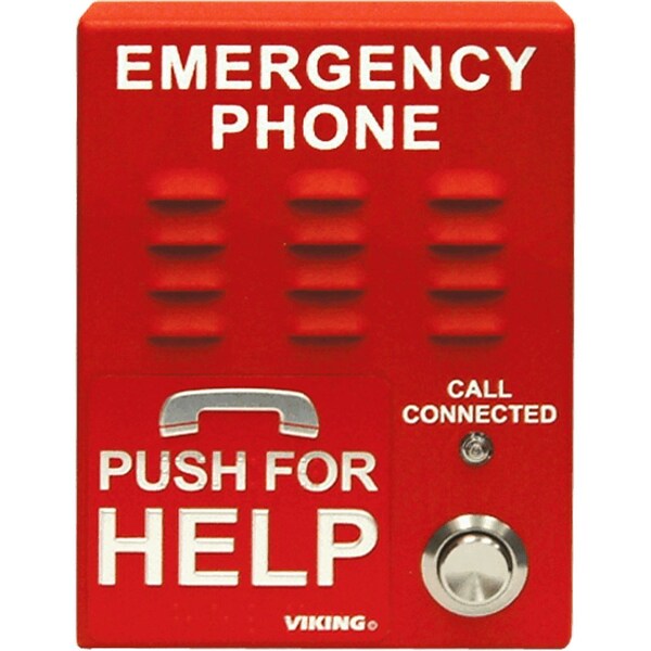 Red VoIP Emergency Phone with Enhanced Weather Protection