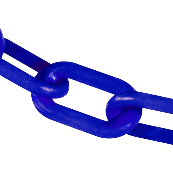 4" x 100' Traffic Blue Plastic Safety Chain