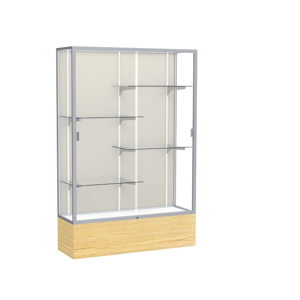 Floor Display Case 48x72x16, Plaque, Satin