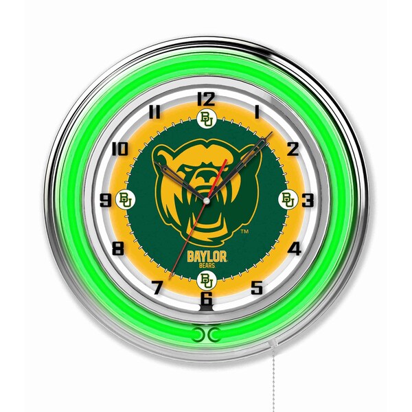 Baylor University Double Neon 19" Clock