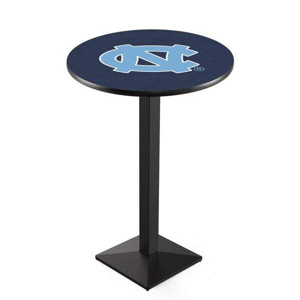 42" Blk Wrinkle North Carolina Pub Table, 36" dia. Top