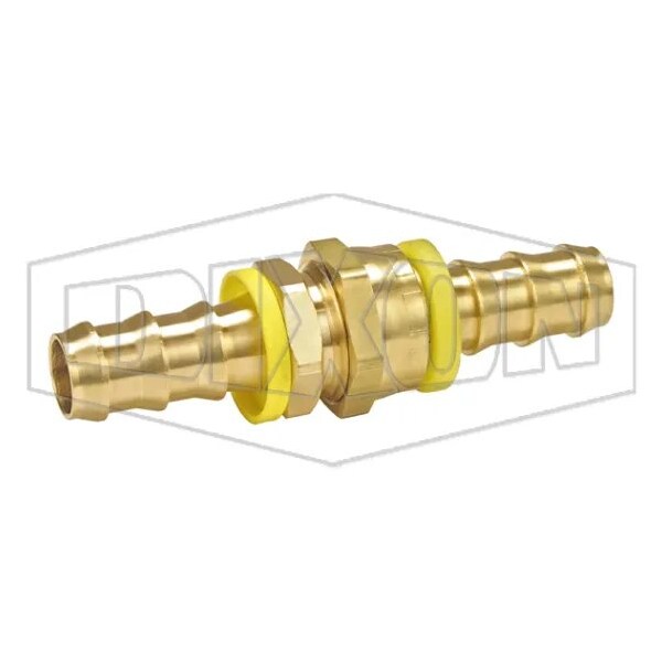 Garden Hose Fitting Set, 3/4-11-1/2 x 5/8 in Nominal, Garden Hose Thread x Lok-On Hose End Style, Br