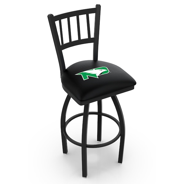 25" Blk Wrinkle North Dakota Swivel Bar Stool, Jailhouse Back