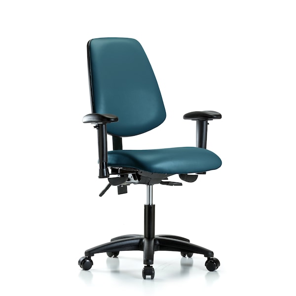 Vinyl Chair, Vinyl, Adjustable Arms