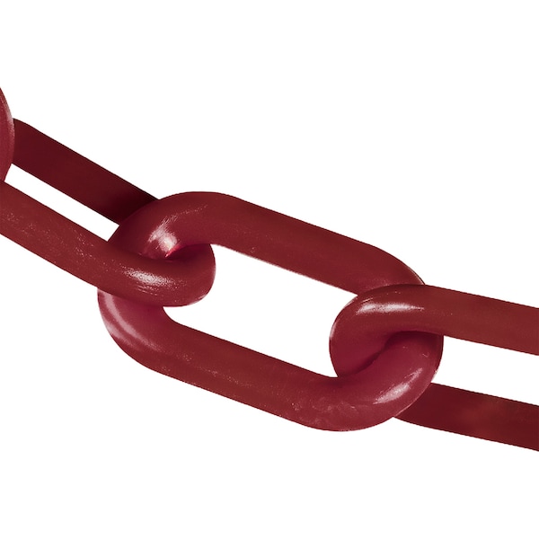 4" x 100' Crimson Plastic Safety Chain