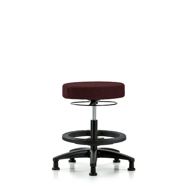 Bench Stool, Med, Fabric, BF, Glides, Bur