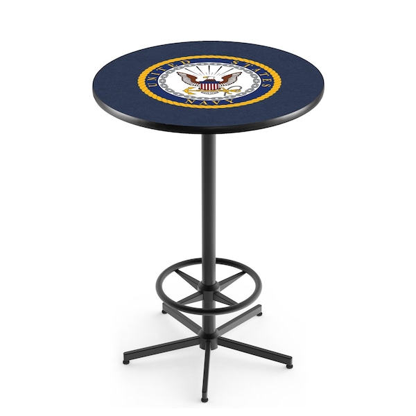 42" Black U.S. Navy Pub Table